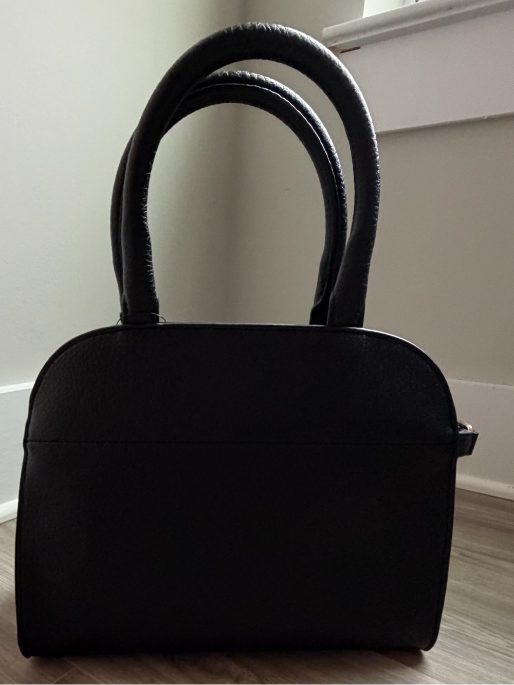 Banana Republic Structured Black Dome Satchel with Double Top Handles
